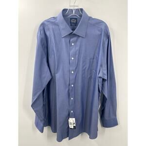 Eagle Shirtmakers Slim Fit Blue Dress Shirt 18 34/35 Nwt New